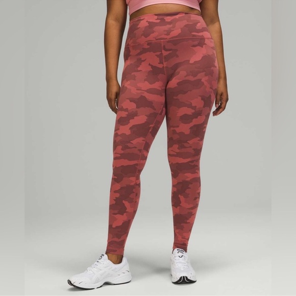 Lululemon Wunder Train High-Rise Tight 28”Heritage 365 Camo Brier Rose Size 6 - Picture 3 of 8
